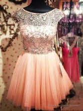 Custom Made Round Neck Pink Short Prom Dress, Short Graduation Dress, Short Homecoming Dress
