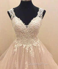 Custom Made Tulle Lace Long Evening Prom Gown, Lace Evning Dress