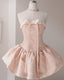 Cute A Line Straples Satin Pink Homecoming Dress 18Th Birthday Dress