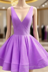 Cute Lavender Homecoming Dress