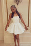 Cute Shoulder Strap A-Line Back Strappy 17Th Birthday Short Skirt Homecoming Dress