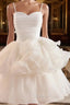 Cute Sweetheart Neck Organza White Evening Prom Dress, White Homecoming Dress