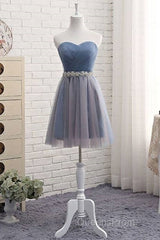 Cute Sweetheart Neck Tulle Evening Prom Dress, Tulle Bridesmaid Dress
