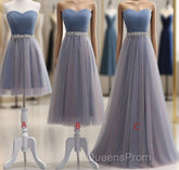 Cute Sweetheart Neck Tulle Evening Prom Dress, Tulle Bridesmaid Dress