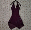 Dark Purple Halter Short Vintage Classy Evening Dress Cocktail Dress