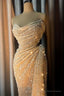Stunning Off The Shoulder Sequin Form Fitting Prom Dresses