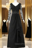 Dreamy V-Neck Long Sleeve Lace Chiffon Mother of the Bride Dress