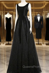 Elegant Black Velvet Cap Sleeves Evening Dress, Black Evening Prom Dress