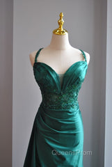Elegant Green Sweetheart Neck Mermaid Long Evening Prom Dress Gorgeous Evening Dress