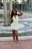 Elegant Halterneck Sleeveless Beaded Waist Birthday Short Dress Homecoming Dress