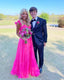 Elegant Hot Pink Long Classy Prom Dress