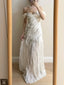 Elegant Ivory Pleated Satin Long Classy Prom Dress