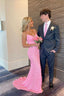 Elegant Mermaid Sequin Pink Long Classy Prom Dress Classy Dress