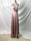 Elegant Pink Halter Neck V-Neck Slim-Fit Satin Long Classy Prom Dress