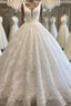 Elegant Evening Prom Dress Ball Gown Stunning Beading Wedding Dress