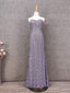 Elegant Purple Sweetheart Neck Split Lace Long Classy Prom Dress