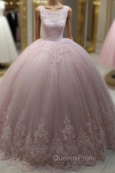 Elegant Quinceanera Dress Tulle Ball Gown Appliques