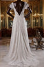 Elegant Short Sleeve A-line Lace Wedding Dress