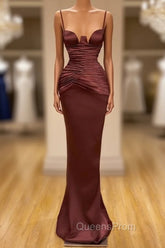 Elegant Spaghetti-Straps Mermaid Evening Party Gowns Long Evening Prom Dress