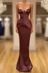 Elegant Spaghetti-Straps Mermaid Evening Party Gowns Long Evening Prom Dress