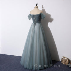 Elegant Tulle Long A Line Evening Prom Dress, Evening Dress