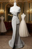 Elegant White Mermaid Off the Shoulder Pleats Wedding Dress