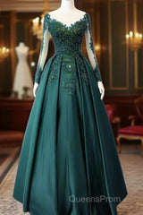 Emerald Green Long Sleeve Quinceanera Dress Ball Gown Plus Size 15 Junior Evening Prom Dress
