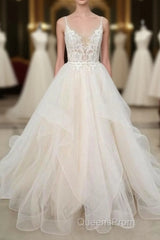 Eye-catching Appliques Tulle A-line Wedding Dress