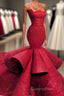Fabulous Mermaid Strapless Sleeveless Long Evening Prom Dress