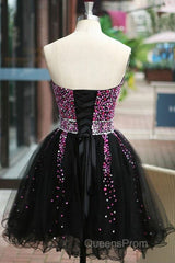 Fancy Sweetheart Lace-Up Short Homecoming Dress With Beading
