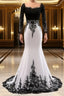 Fashion Long Sleeve Lace Chiffon Trumpet / Mermaid Mother of the Bride Dress