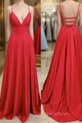 Red Simple Long Evening Prom Dress,Popular Evening Dress,Fashion Winter Formal Dress