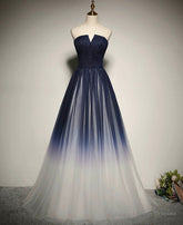 Blue Prom Dress Tulle LongEvening Dress