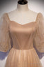 Cute Tulle Long Prom Dresses, A-Line Evening Dresses