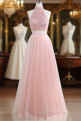 Floor-Length Tulle Sleeveless Evening Prom Dress