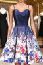 Floral Party Short Homecoming Dress