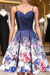 Floral Party Short Homecoming Dress