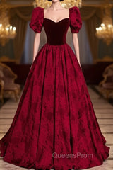 Evening Long Ballgown Evening Prom Dress with Floral Pattern