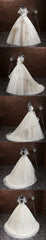 Gorgeous Princess Lace Appliques Beading Yarn Back Unique Sleeve Pretty Bow Ruffles Ball Gown Wedding Dress