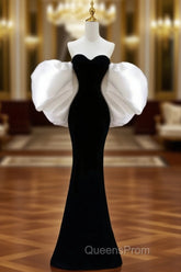 Gorgeous Sheath Off The Shoulder Black Velvet Evening Dress Evening Prom Dress Birthday Outfits