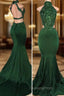 Green lace mermaid Evening Prom Dress, green evening Dress