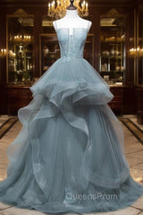 Green Long Evening Prom Dress, Green Evening Graduation Dress With Lace