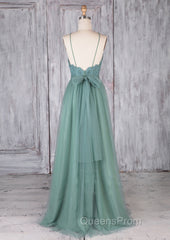 Green tulle lace long Evening Prom Dress green lace evening Dress