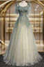Green Tulle Long Evening Prom Dress Evening Dress Evening Dress