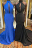 Halter Keyhole Mermaid Long Formal Gown