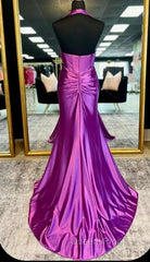Halter Mermaid Long Evening Prom Dress With Open Back