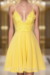 Homecoming Gown Yellow Homecoming Dress