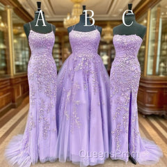 Hot Lace Violet Purple Lace Evening Prom Dress Sleeveless Long School Dance Dress