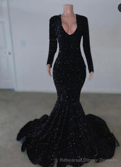 Black Sequins Slit Dress Black Gown Slit Black Gowns Prom Dresses 2025 Sequins Black Reception Dress