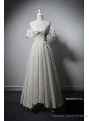 Ivory Spaghetti Straps Wedding Dress